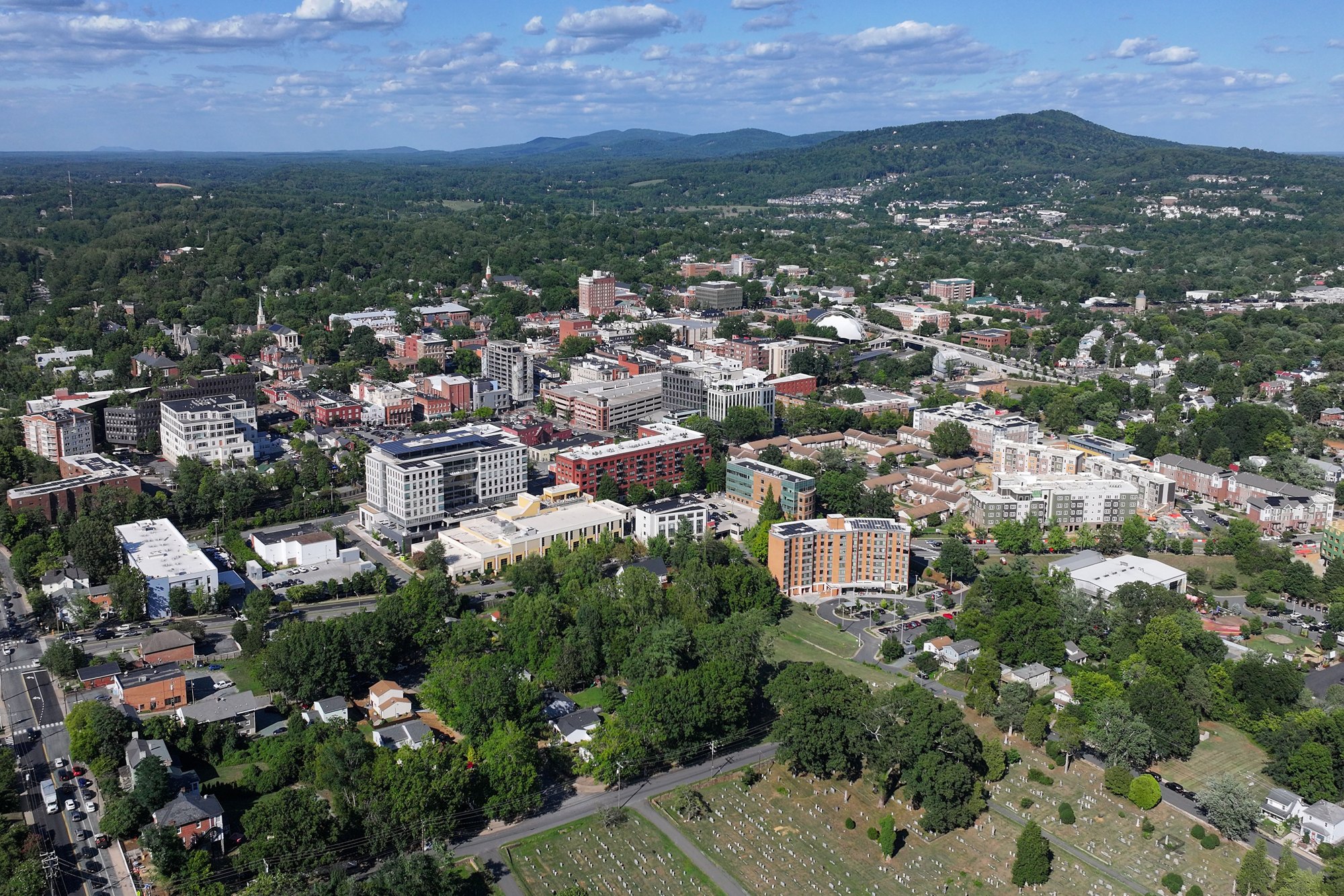 Downtown Charlottesville viewed from above (2026-07-30 17:17:58)